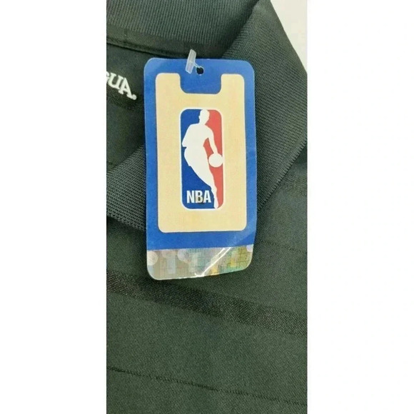 Antigua Size Medium Men's NBA Brooklyn Nets Black Short Sleeve Desert Dry Polo - Picture 9 of 15